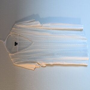 Torrid White Eyelet Embroidered Blouse